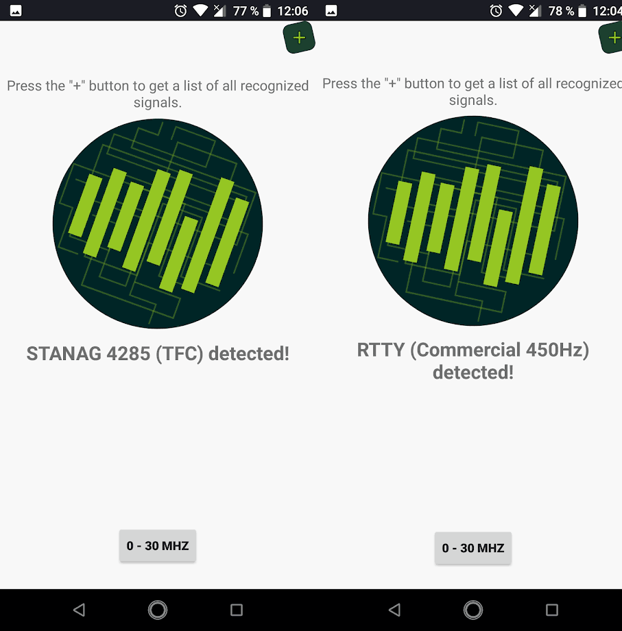 SignalID – Automatic Radio Signal Identification for Android