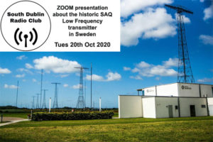 ZOOM presentation about the SAQ LF transmitter in Sweden coming up on Tues 20th Oct 2020