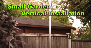 Small Garden Vertical HF Antenna Installation