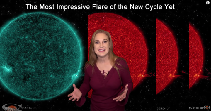 A Spectacular Solar Flare Fire Plume & New Bright Regions