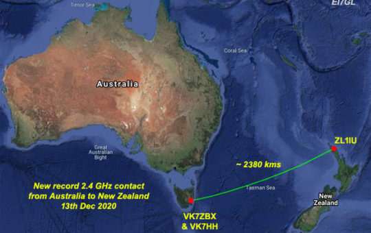 New 2380km record on 2.4 GHz between Australia and New Zealand