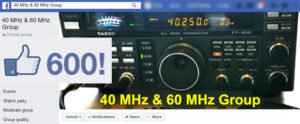 40 MHz Facebook Group reaches 600 members