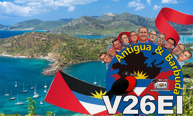 Irish DX expedition V26EI on Antigua worked on 28 MHz - March 2023